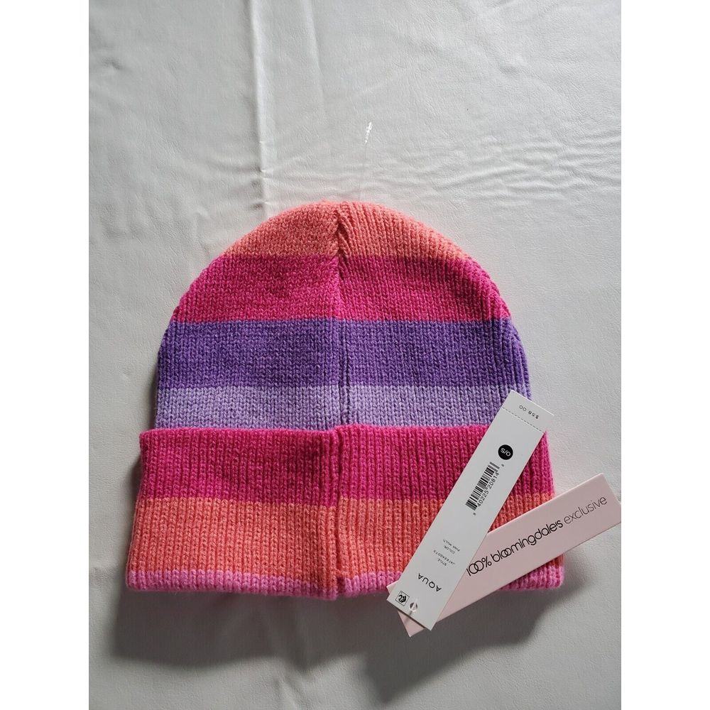 AQUA By Bloomingdale's Winter Hat Pink Purple Lavender New With Tags‎ One Size